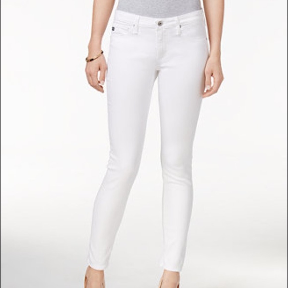 AG white legging ankle jeans size 24